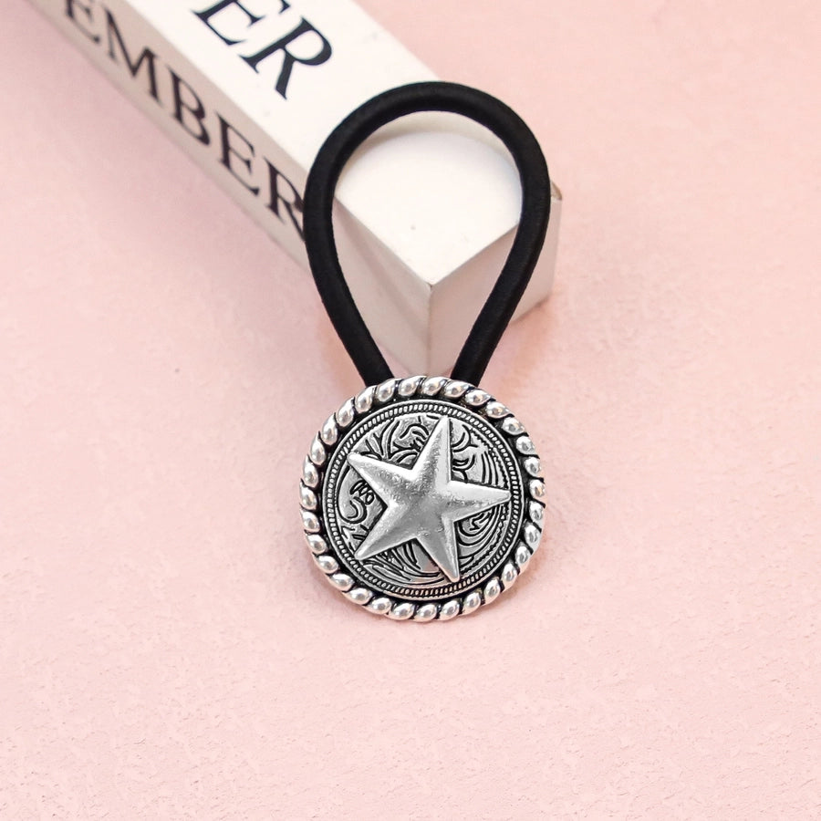 Women's Ethnic Style Color Block Cloth Metal Hair Tie