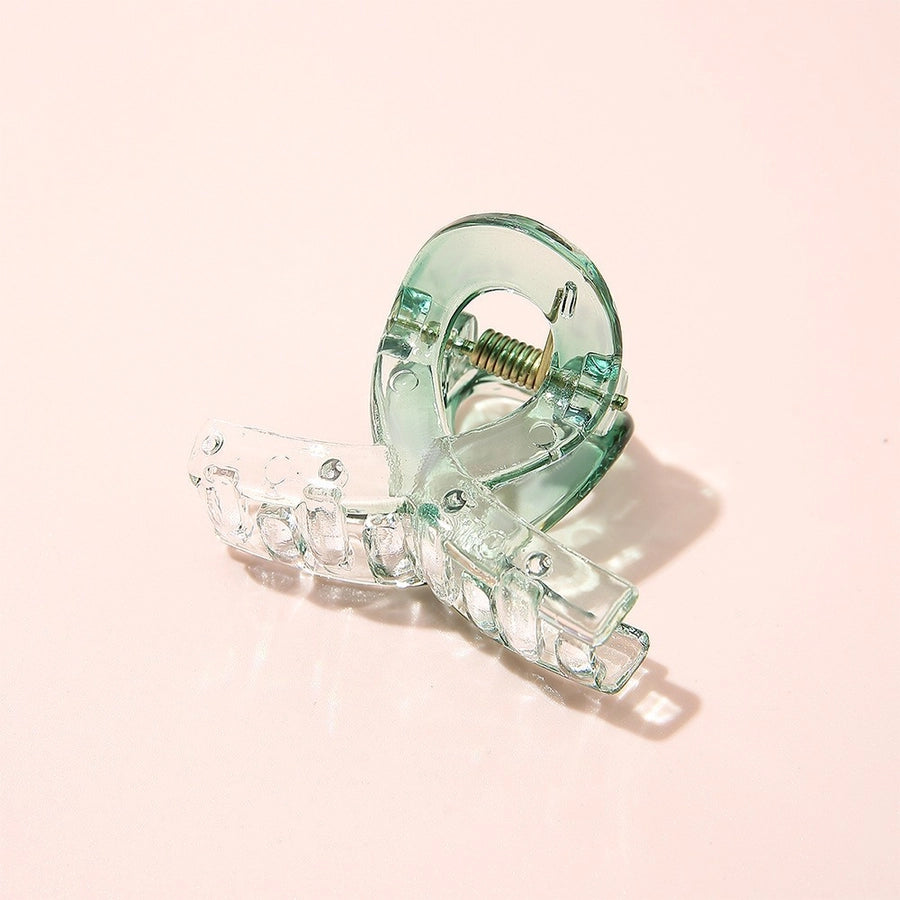 Gradient Small Grab Clip Small Disc Hairpin Environmentally Friendly Acetic Acid Shark Clip Transparent Oval Hair Grab Children's Clip