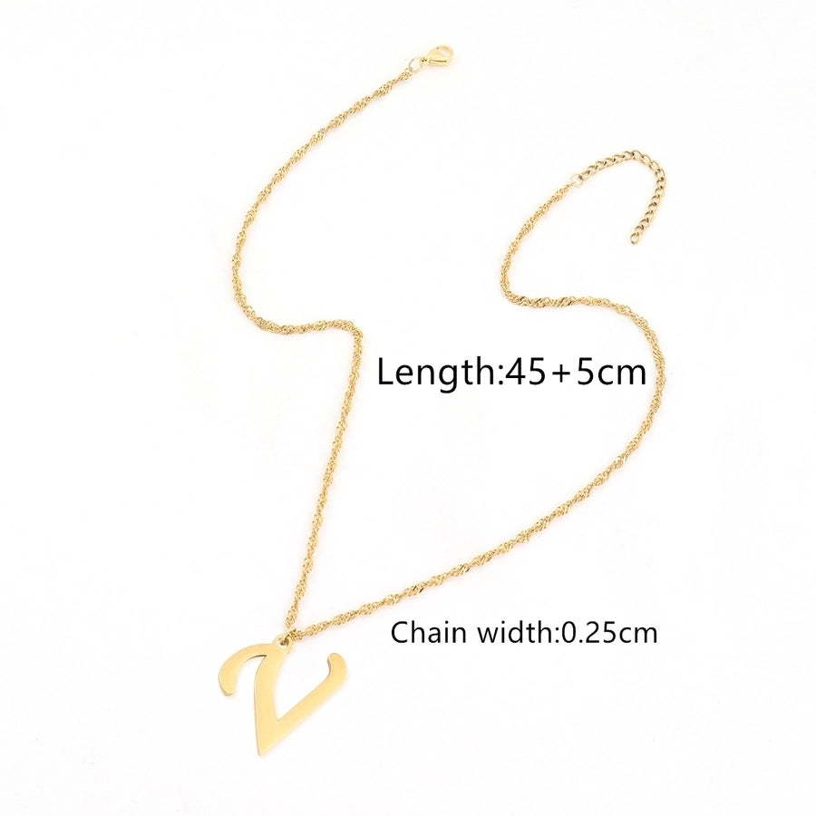 Jewelry Elegant Simple Style Classic Style Letter 201 Stainless Steel 304 Stainless Steel Pendant Necklace
