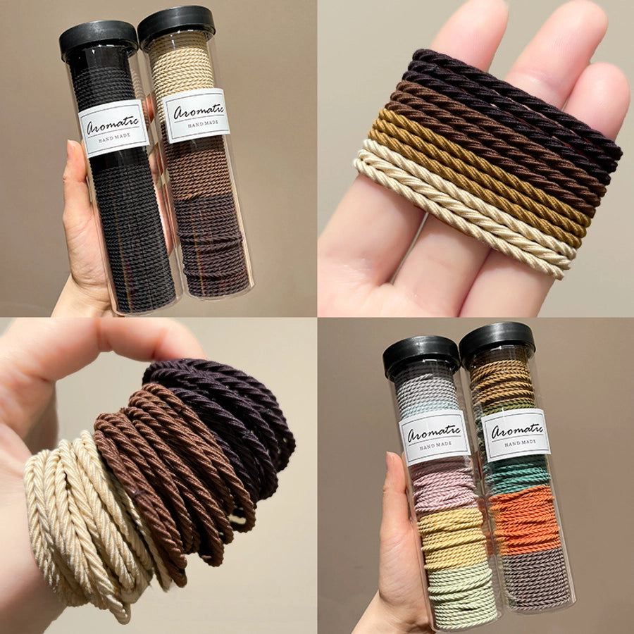 Canned rubber band women's tie head high elastic durable hair rope tie head  new rubber band high ponytail hair rope hair ring