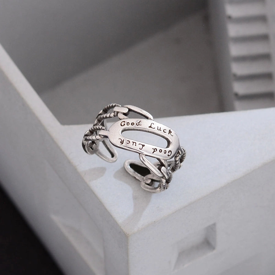 Copper Letter Open Rings