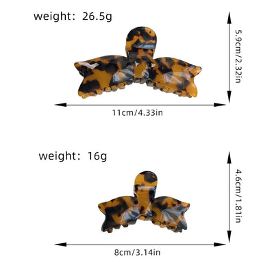 Women's Elegant Color Block Acetic acid sheets Bowknot Hair Claws
