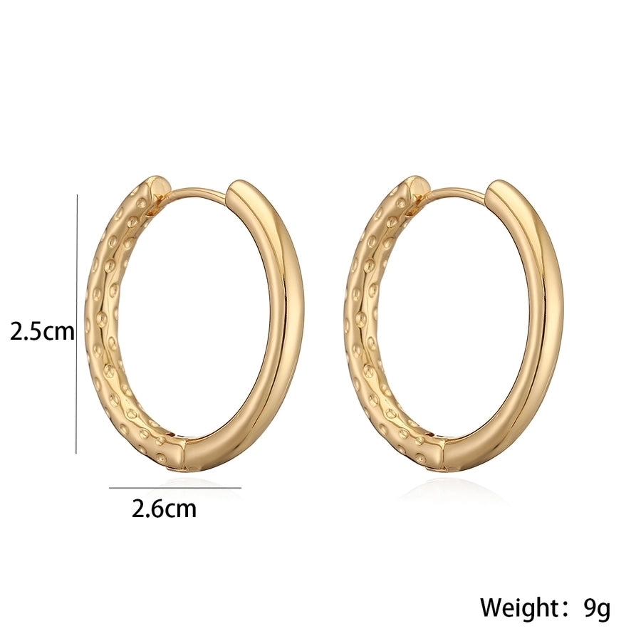 1 Pair Retro Simple Style Commute Geometric Copper Hoop Earrings
