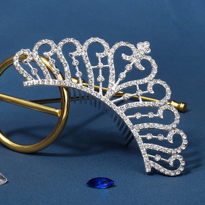 princess crown alloy plating rhinestones crown 1 piece