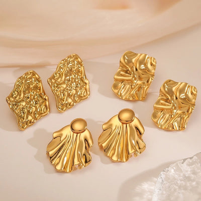 1 Pair Retro Simple Style Commute Geometric 304 Stainless Steel Ear Studs