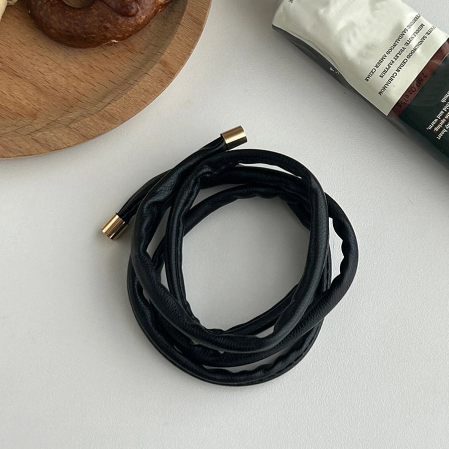 Women's Simple Style Classic Style Solid Color Leather Straps Hair Tie
