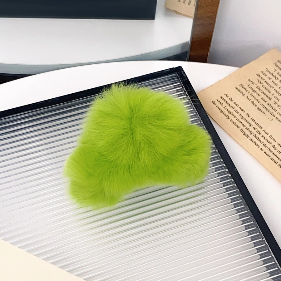 Women's Simple Style Solid Color rabbit fur Hair Claws