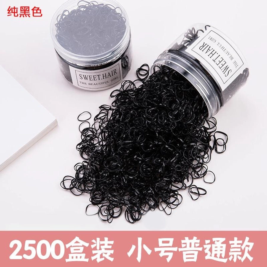 girls&#39; rubber band hair band disposable black rubber band thickened baby head rope children&#39;s hair accessories