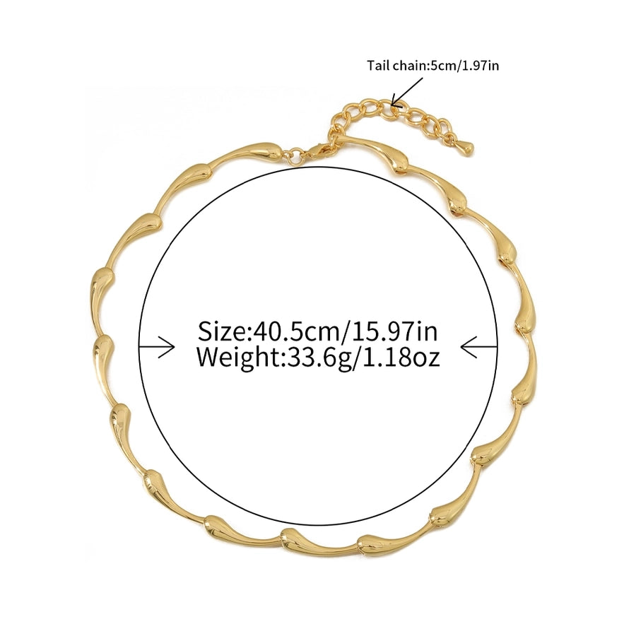 Casual Cute Commute Irregular natural stone Copper  Necklace In Bulk