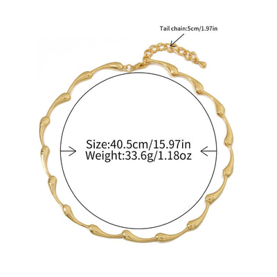 Casual Cute Commute Irregular natural stone Copper  Necklace In Bulk