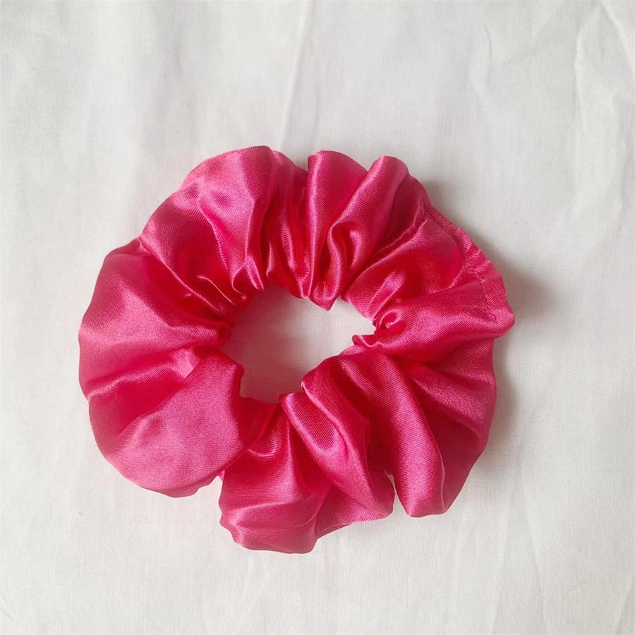 simple style commute solid color cloth handmade pleated hair tie