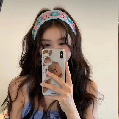 Women's IG Style Casual Plaid Rhombus Knit scarf