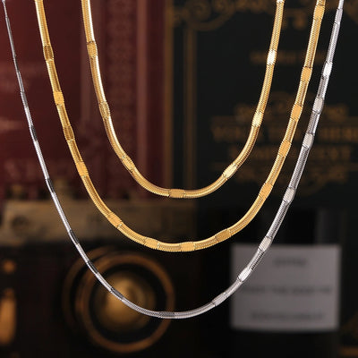 Jewelry Vacation Modern Style Simple Style Solid Color Titanium Steel Necklace