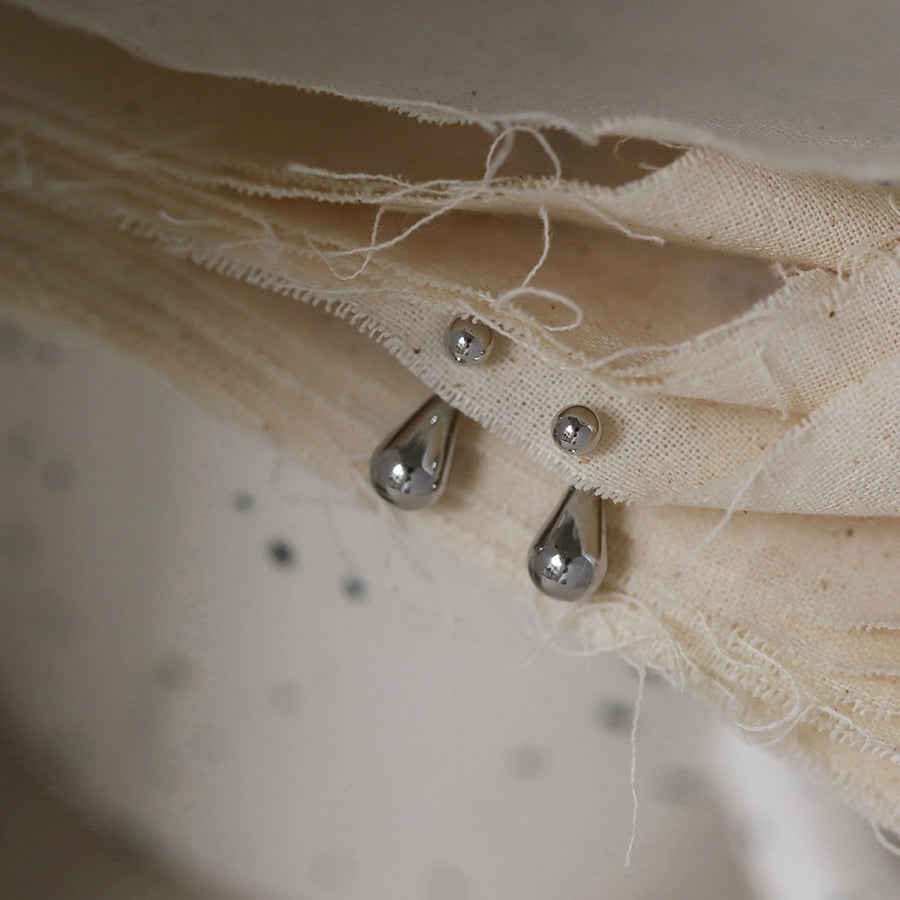 1 Pair Elegant Simple Style Water Droplets 304 Stainless Steel 18K Gold Plated Ear Studs