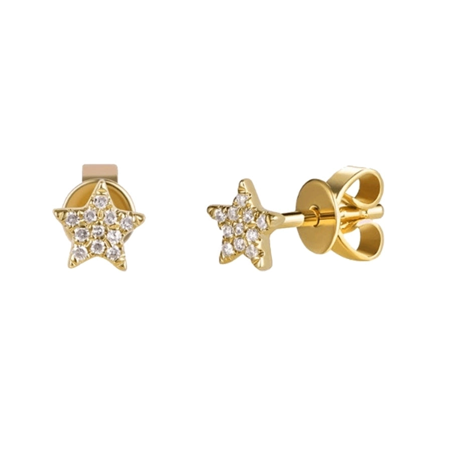 1 Pair IG Style Star Brass Zircon Ear Cuffs Ear Studs