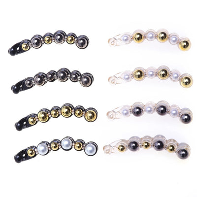 simple style geometric plastic artificial pearls hair clip