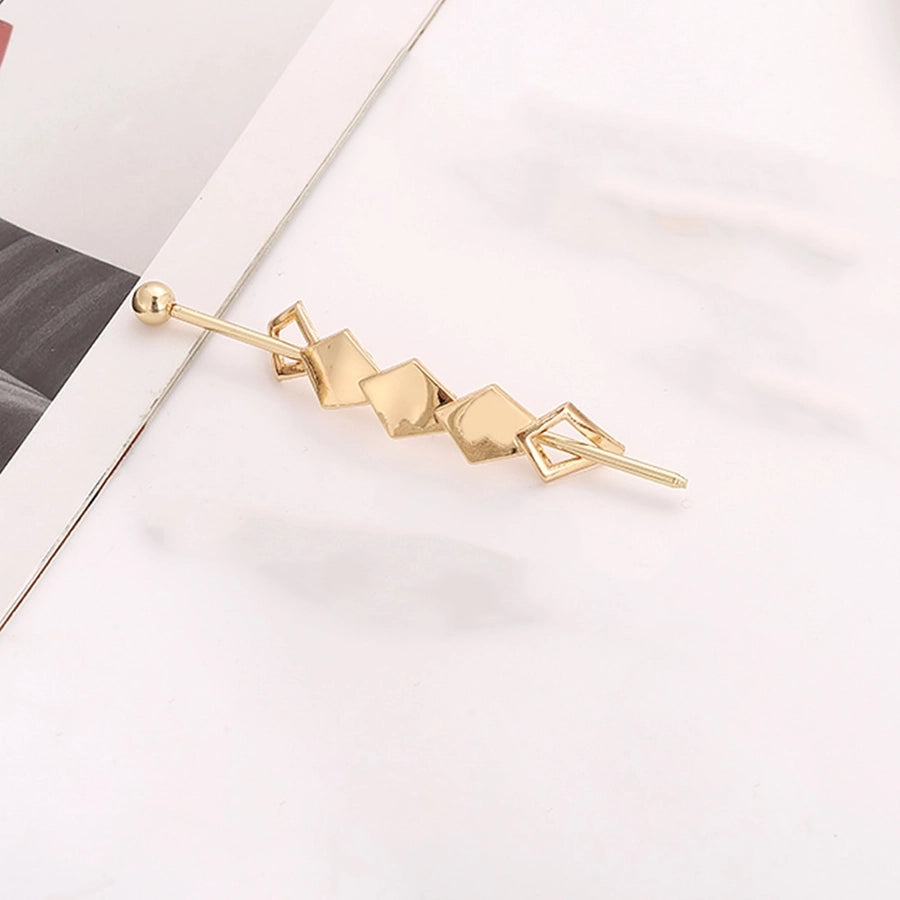 women's simple style geometric metal plating hair clip