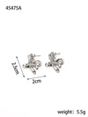 1 Pair Elegant Bow Knot 304 Stainless Steel 18K Gold Plated Drop Earrings