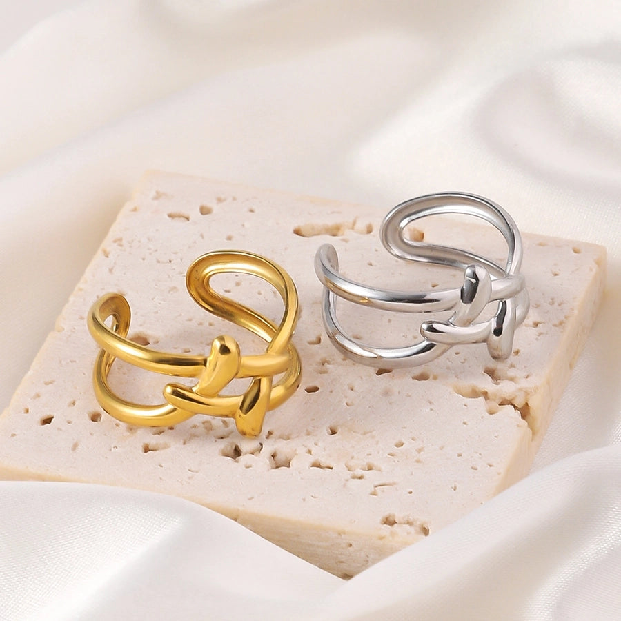 Jewelry Simple Style Classic Style Geometric Titanium Steel Open Rings