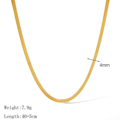 Wholesale Jewelry Basic Simple Style Commute Solid Color 304 Stainless Steel 18K Gold Plated Plating Necklace