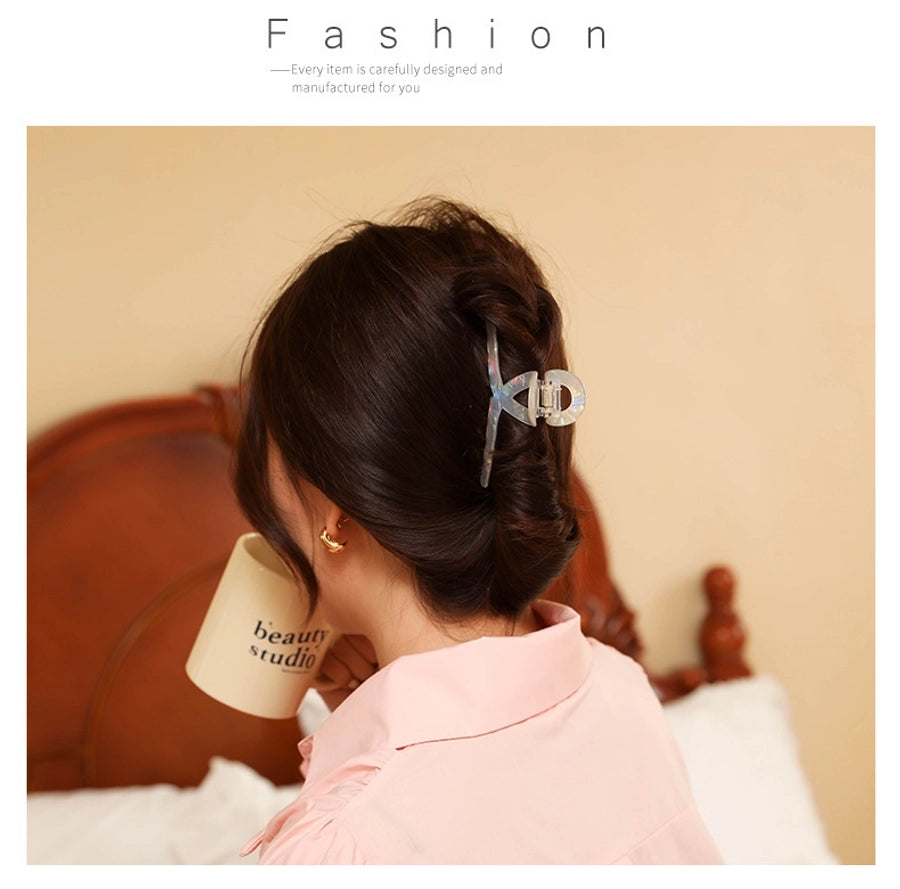 Mermaid Ji acetate hairpin female  back head bath pan head grip elegant temperament shark clip headdress