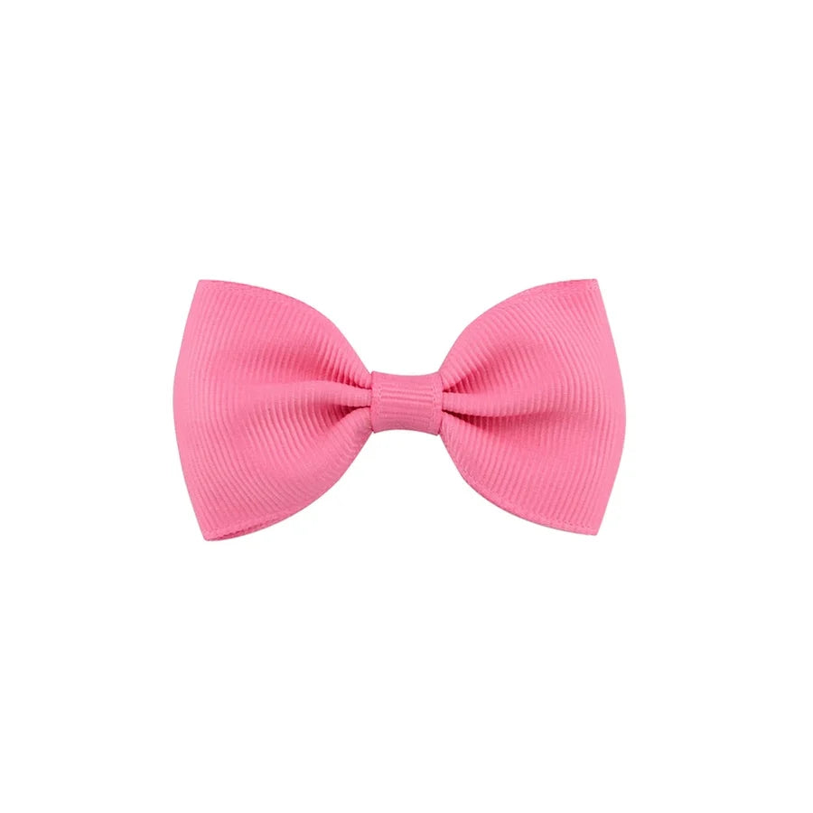 european and american solid color children's bow cute hairpin