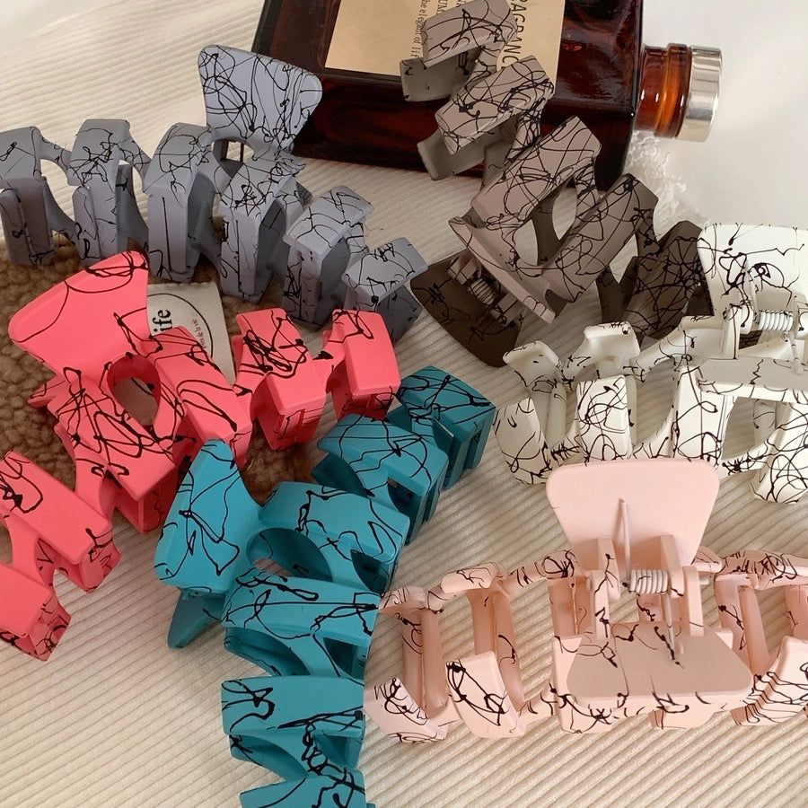 simple style artistic lines plastic hair claws