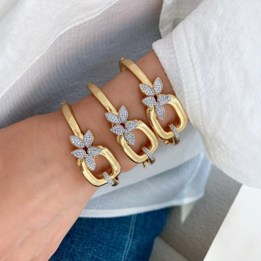 Jewelry Vintage Style Classic Style Geometric Copper Zircon Mixed Metal Rings Bracelets Earrings