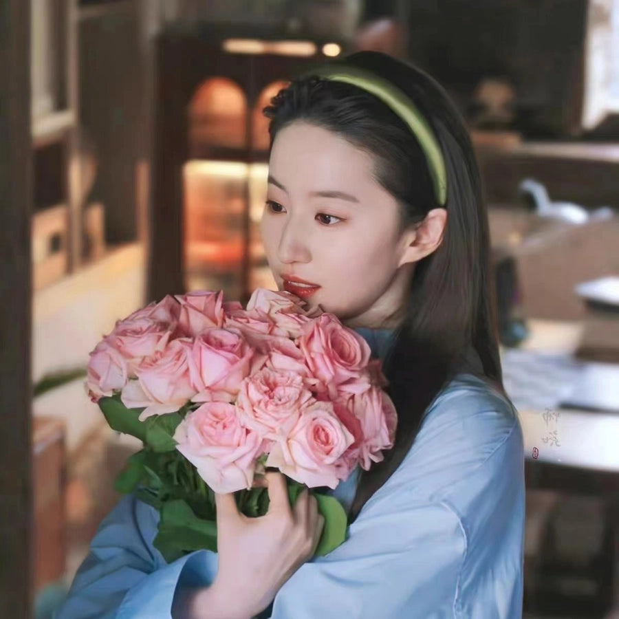 simple style solid color cloth handmade hair band 1 piece