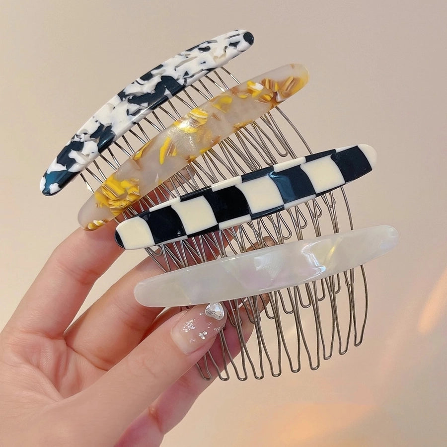 women's simple style geometric alloy insert comb