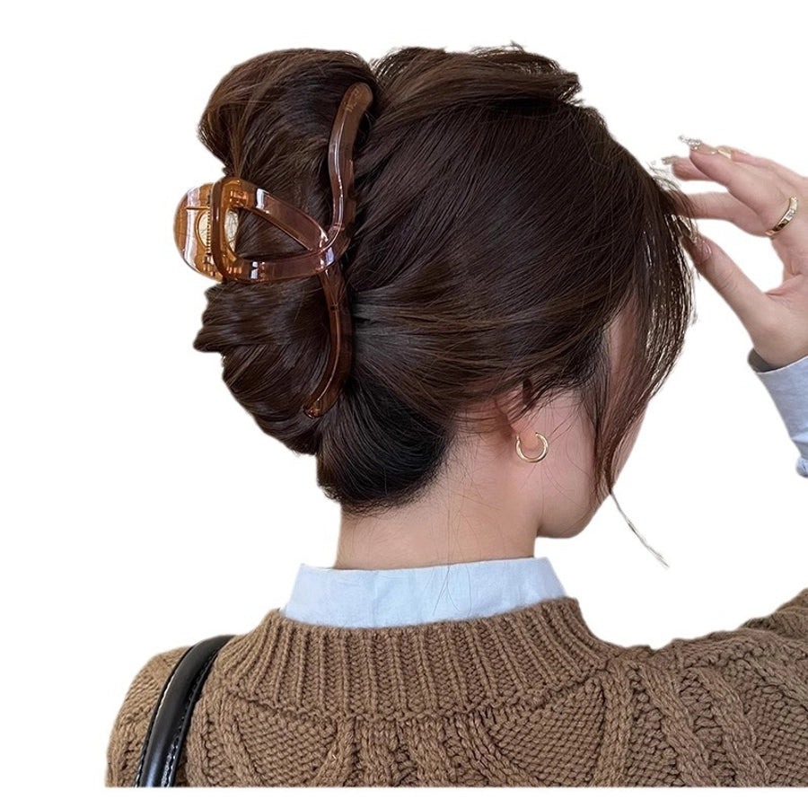 Women's Elegant Solid Color Plastic Stoving Varnish Hair Claws