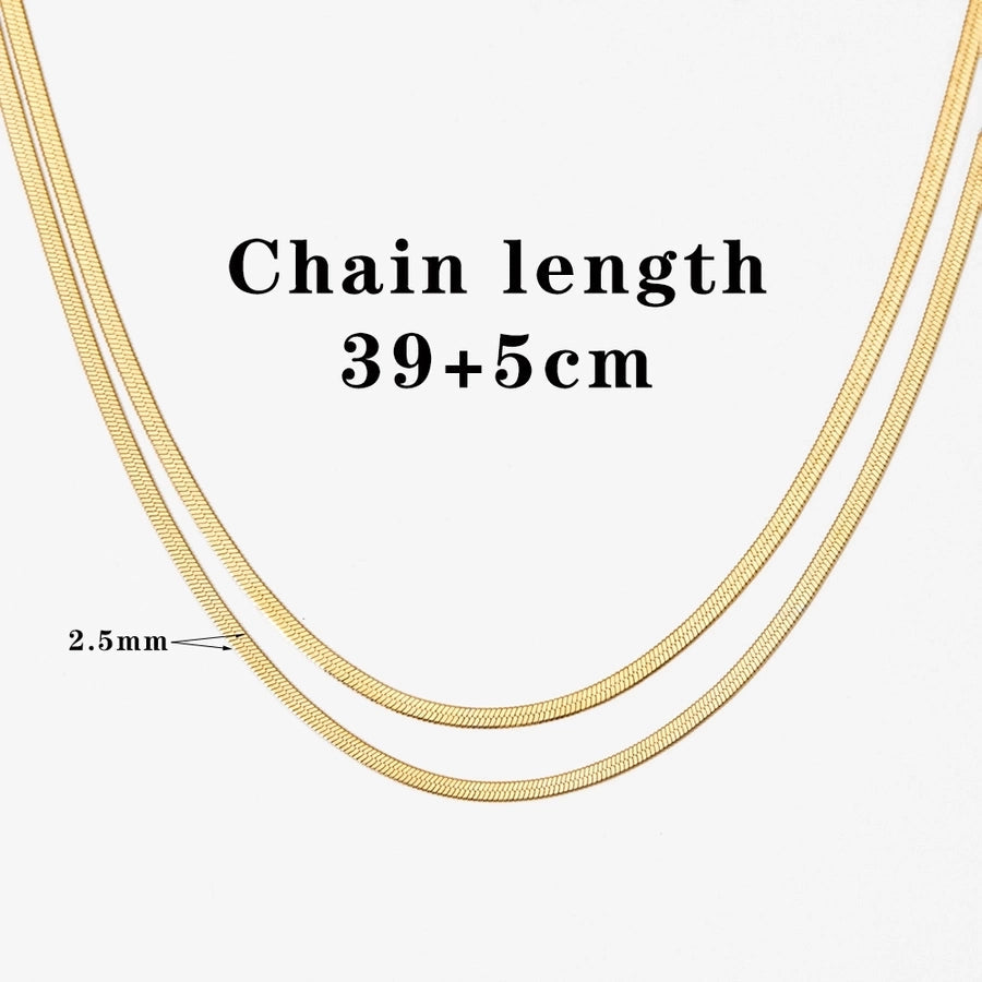 Jewelry Vacation Modern Style Solid Color 304 Stainless Steel 16K Gold Plated White Gold Plated Gold Plated Polishing Plating Bracelets Anklet Necklace
