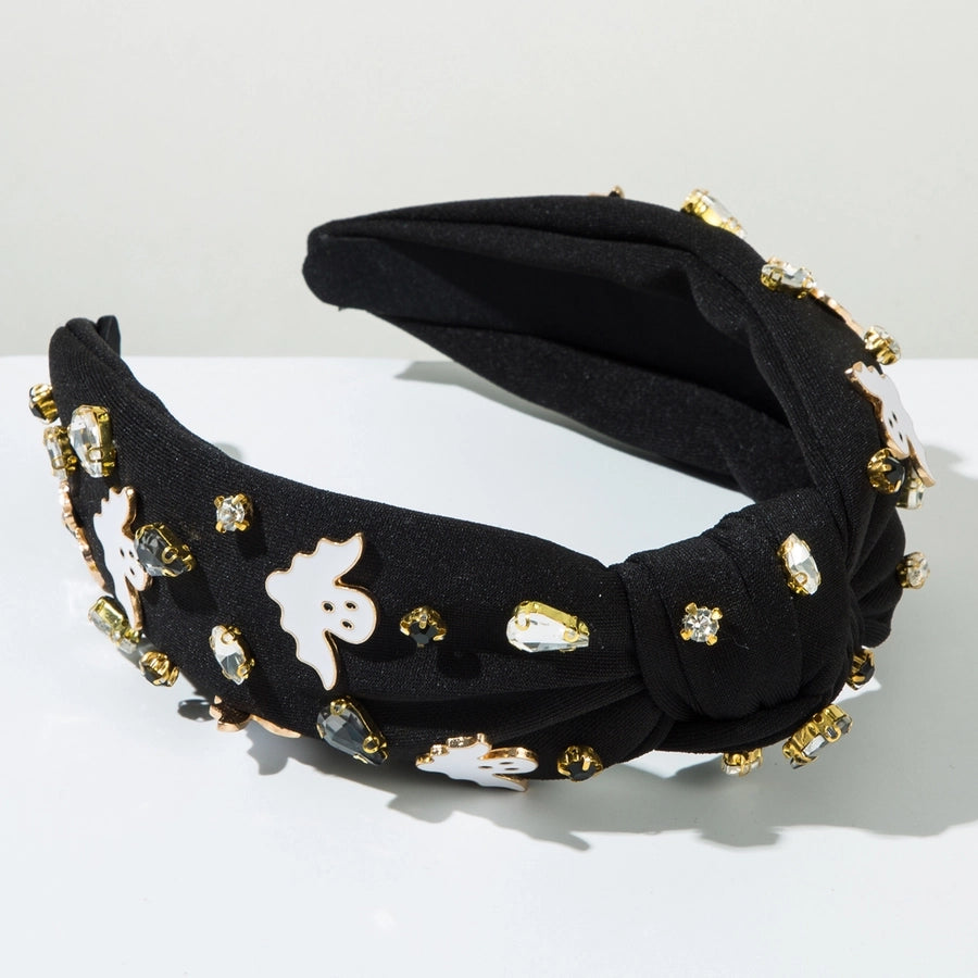 Halloween Funny Classic Style Women's Pumpkin ghost Skull Alloy Rhinestone Inlay Hair Band
