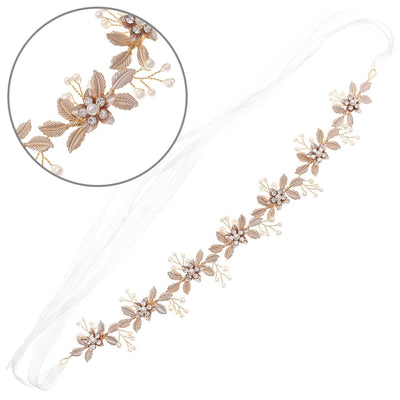 retro flower alloy hair band
