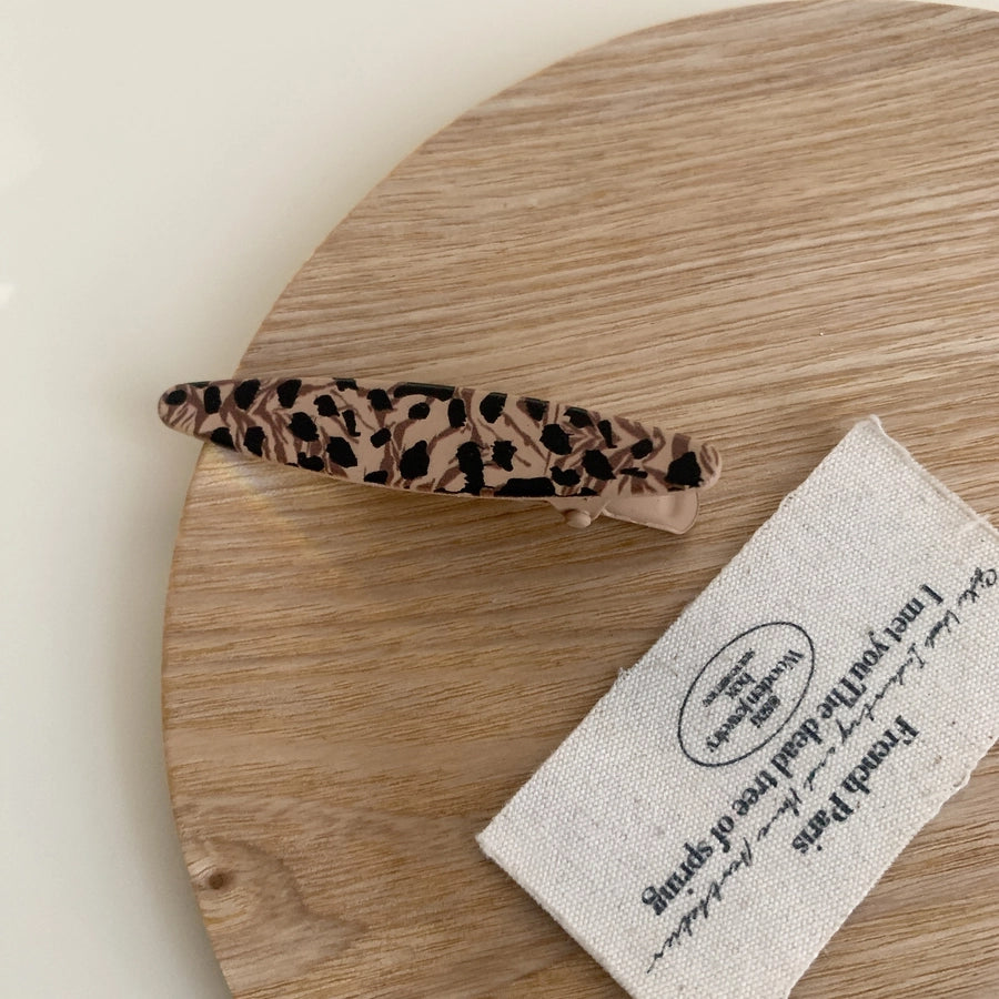 Women's Simple Style Commute Leopard Metal Hair Clip