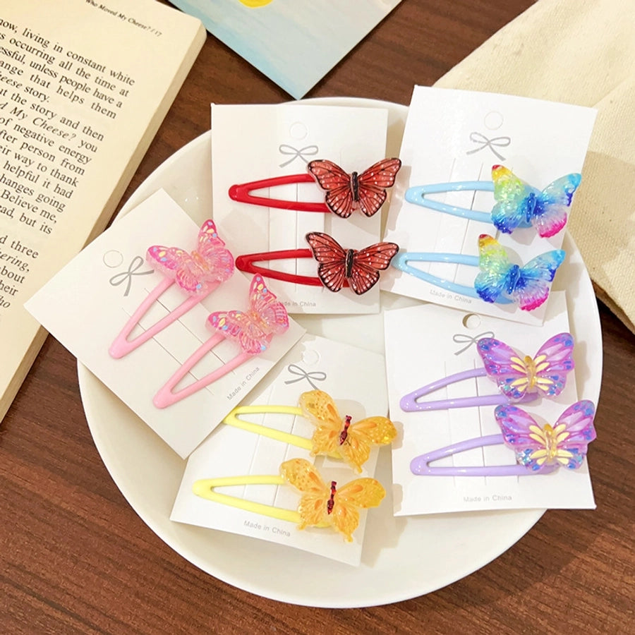 Women's Sweet Butterfly Plastic Resin Hair Clip