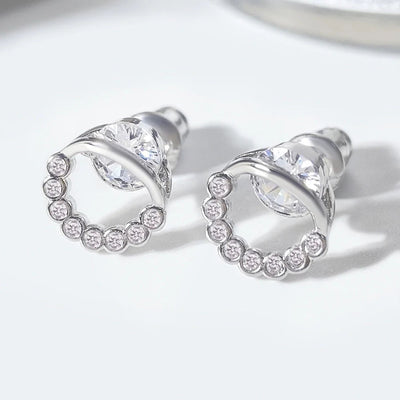 1 Pair Retro Geometric Plating Inlay Copper Zircon Zircon Ear Studs