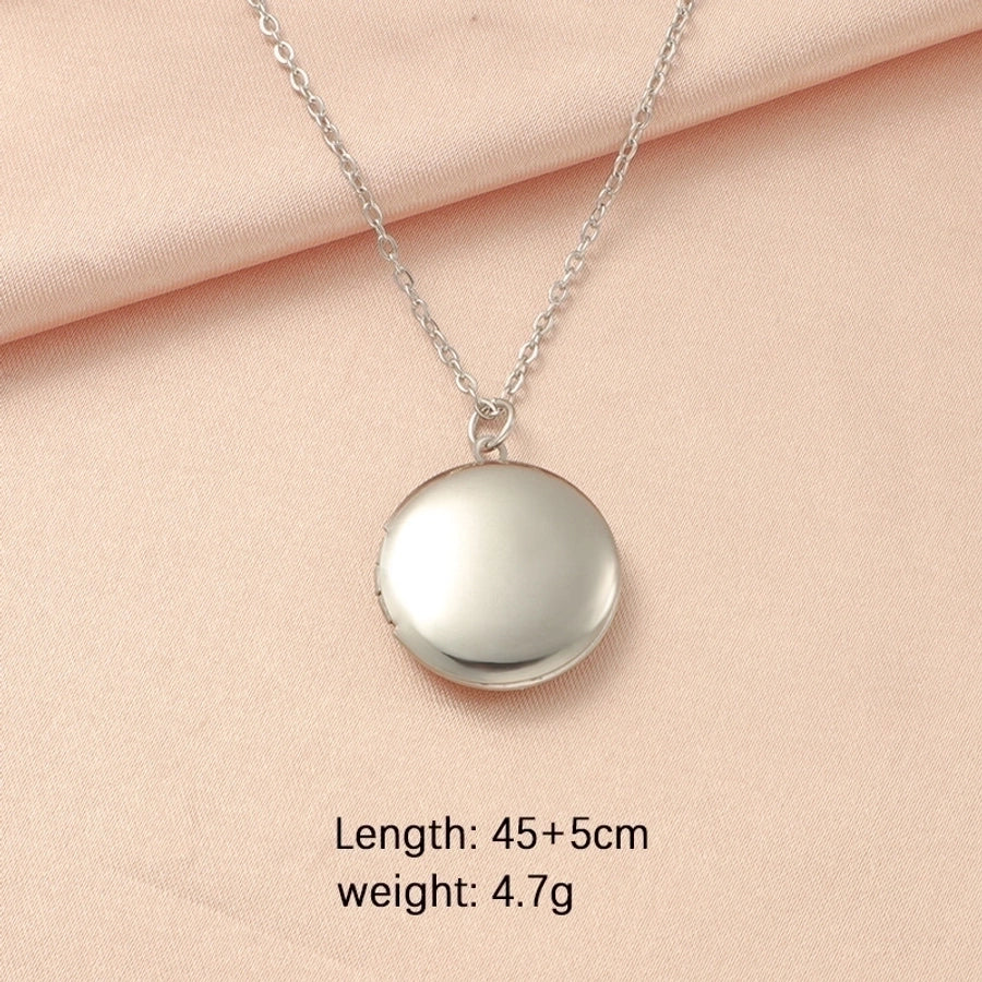 Jewelry IG Style Modern Style Classic Style Round 304 Stainless Steel Plating Pendant Necklace