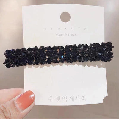 fashion geometric glass metal hair clip 1 piece