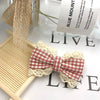 kid's pastoral bow knot cotton lace hair clip