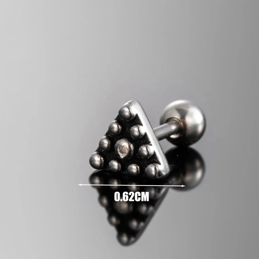 1 Piece IG Style Classic Style Cool Style Geometric Round 316 Stainless Steel  Ear Studs