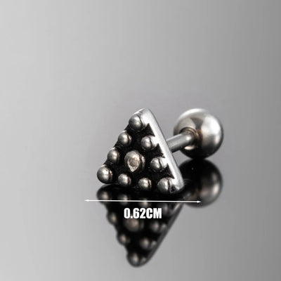 1 Piece IG Style Classic Style Cool Style Geometric Round 316 Stainless Steel  Ear Studs