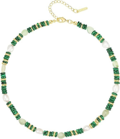 natural stone Copper Irregular Plating Geometric Necklace