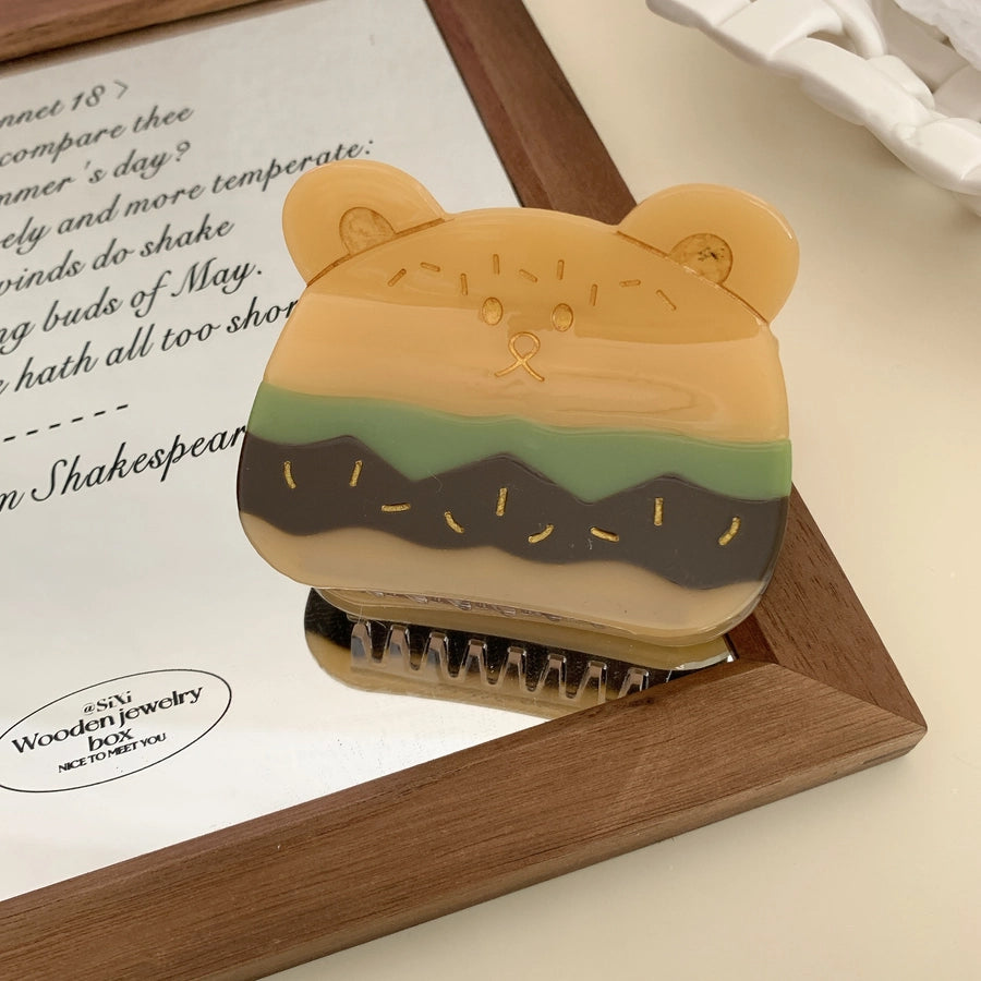 Women's Cute Hamburger Acetic acid sheets Hair Claws