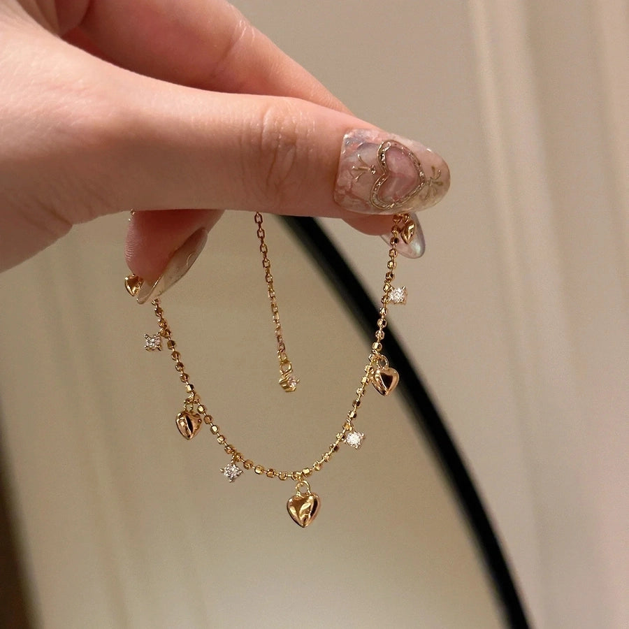 Copper Plating Heart Shape Jewelry Set