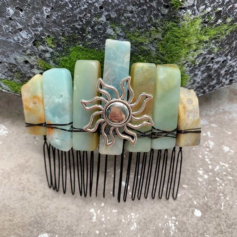 fashion sun crown crystal insert comb 1 piece