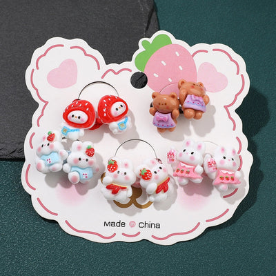 Kid'S Cartoon Style Cute Sweet Bear Plastic rubber band Hair Tie
