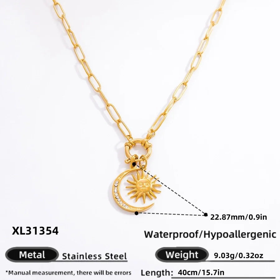 Jewelry Lady Heart Shape 304 Stainless Steel Plating Pendant Necklace