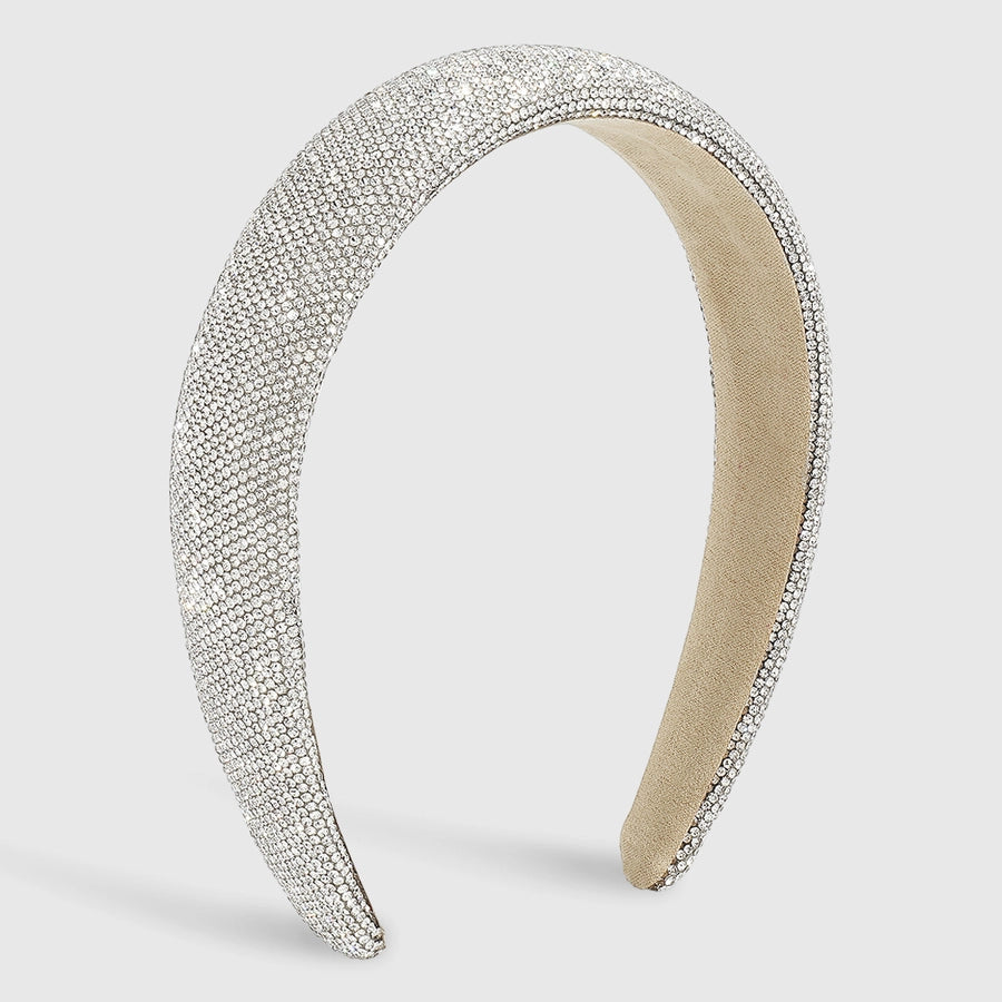 fashion solid color rhinestone handmade hair band 1 piece