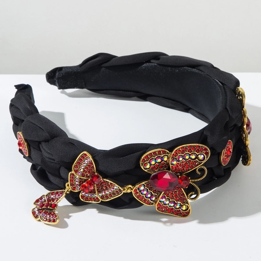 Women's Casual Vintage Style Classic Style Butterfly Alloy Cloth Rhinestone Hair Band